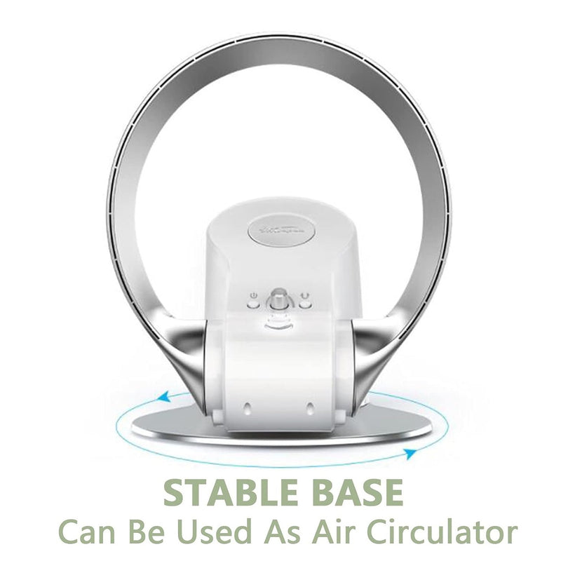 WOW Bladeless Surface / Wall Mounted Personal Air Circulation Fan With Remote By Wadbros