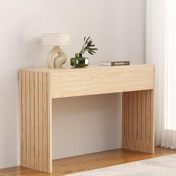 Fluted Entryway / Hallway Console Table By Miza