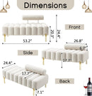 Modern Loveseat Sofa Couch with Golden Legs/Couches for Living Room Bedroom Office