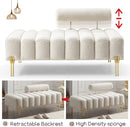 Modern Loveseat Sofa Couch with Golden Legs/Couches for Living Room Bedroom Office