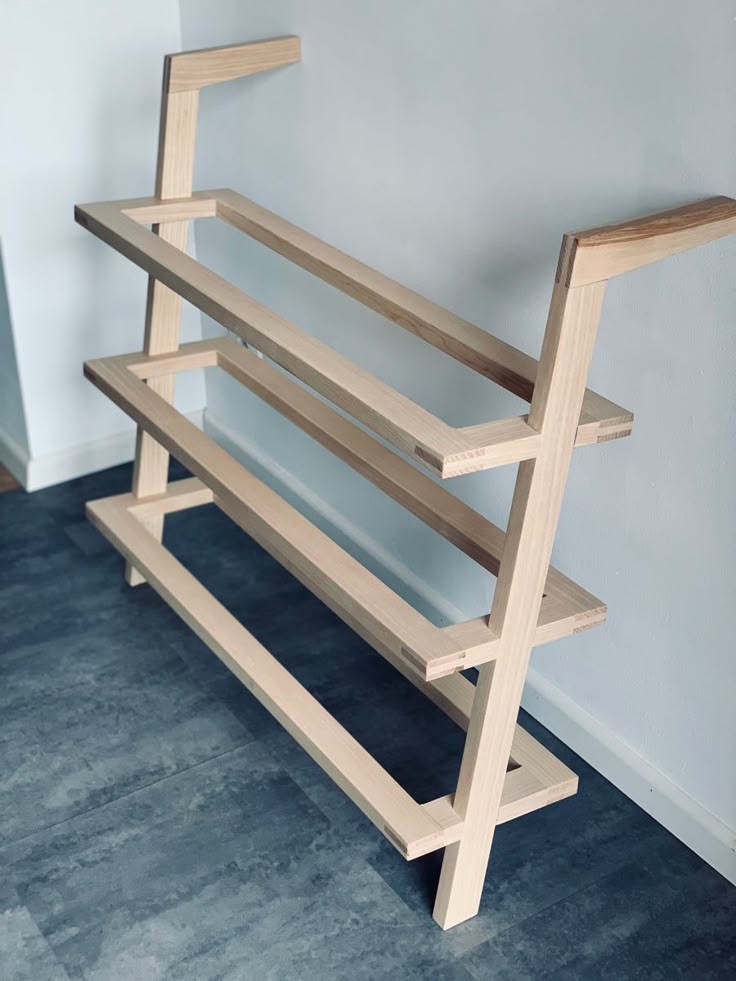 Japanese Style Wooden Shoe Rack for Footwear and Slipper By Miza