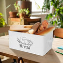 Bread Box And 3-Piece With Sugar Tea Coffee Containers Sets For Kitchen Countertop By MA-WH4