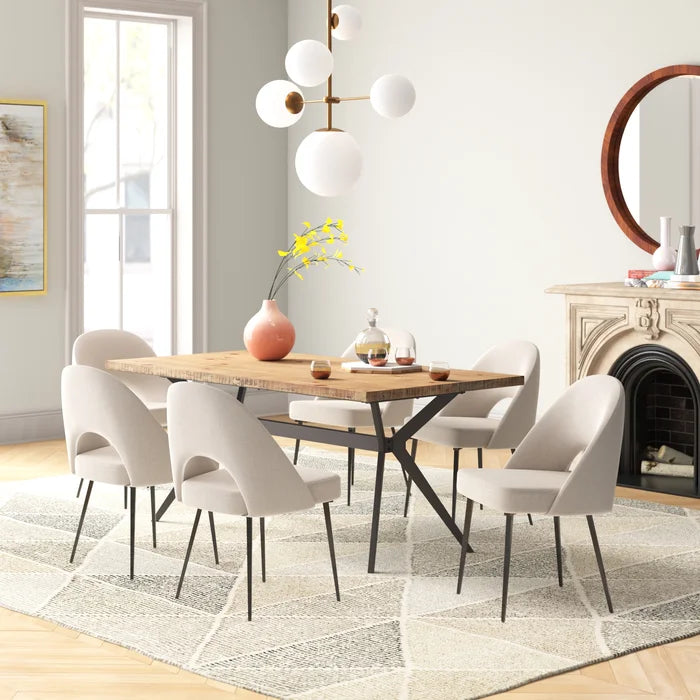Luxurious 6-Seater Solid Wood Trestle Dining Collection/Charm Trestle Dining Table