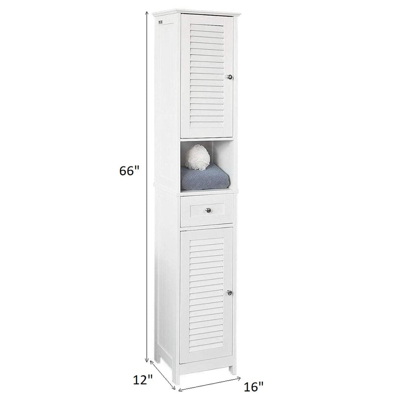 Tall Storage 6 Feet Vanity PVC Bathroom Cabinet For Bathroom & Toilet Essential By Miza