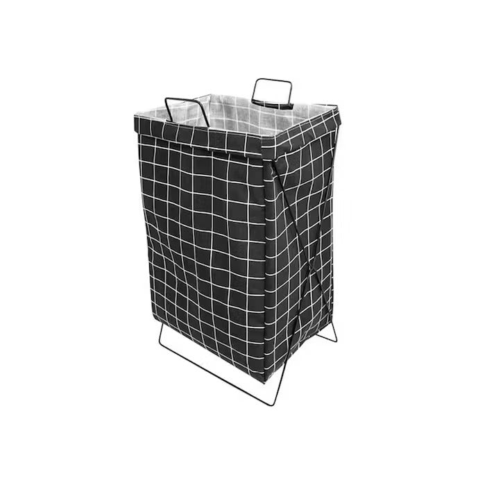 Grid Foldable Laundry Basket Room Organization & Storage-Random Color & Print Pack Of 2 By SOPT