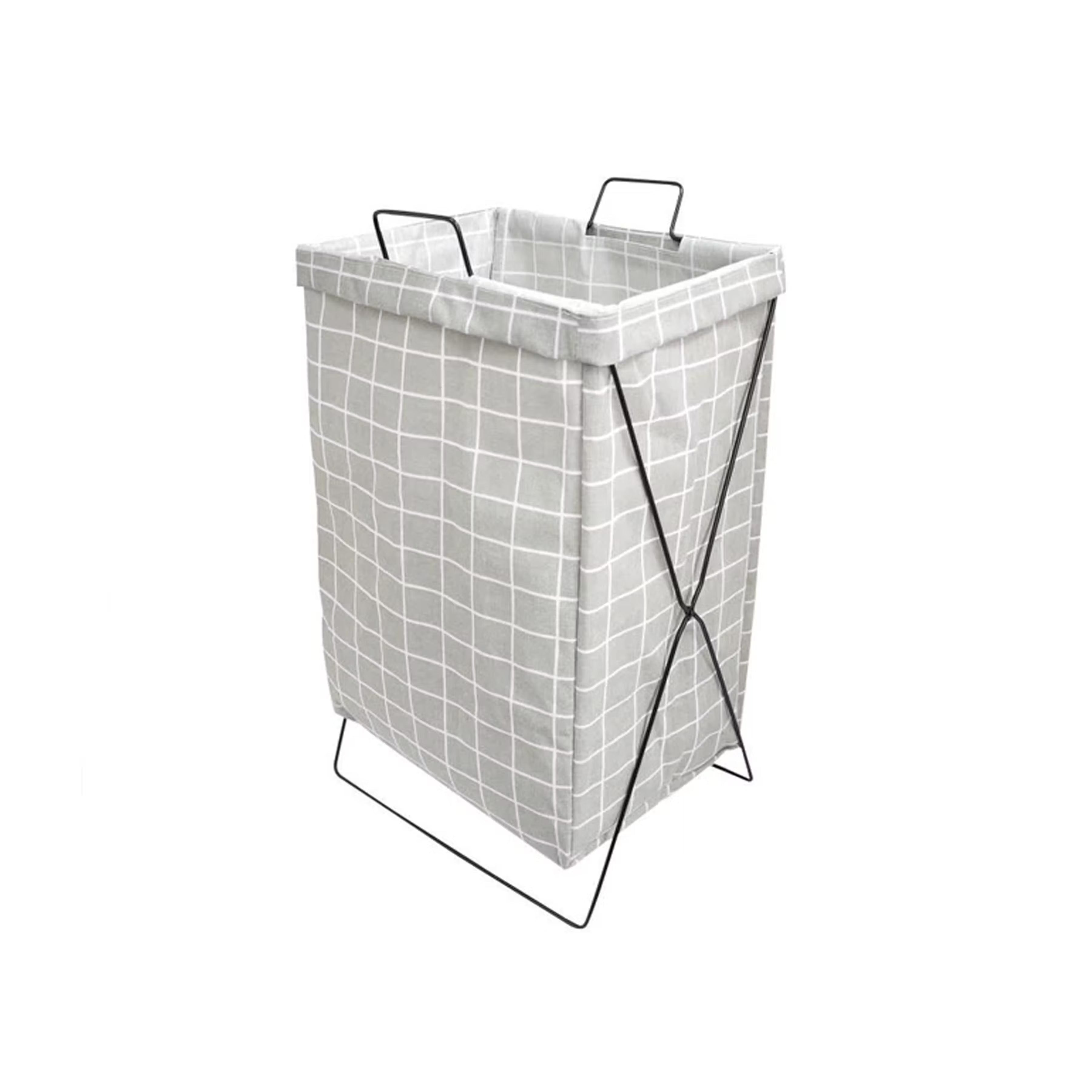 Grid Foldable Laundry Basket Room Organization & Storage-Random Color & Print Pack Of 2 By SOPT