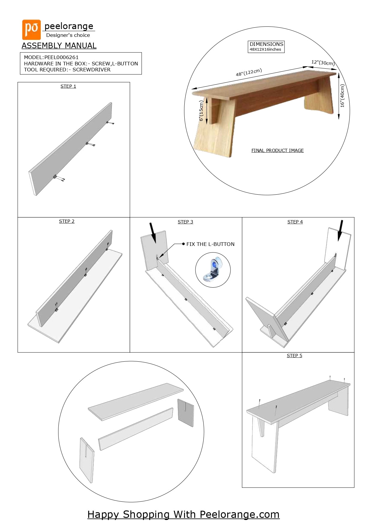 Modern Affordable Sitting Bench / Entry Low Console / Working Table By Miza