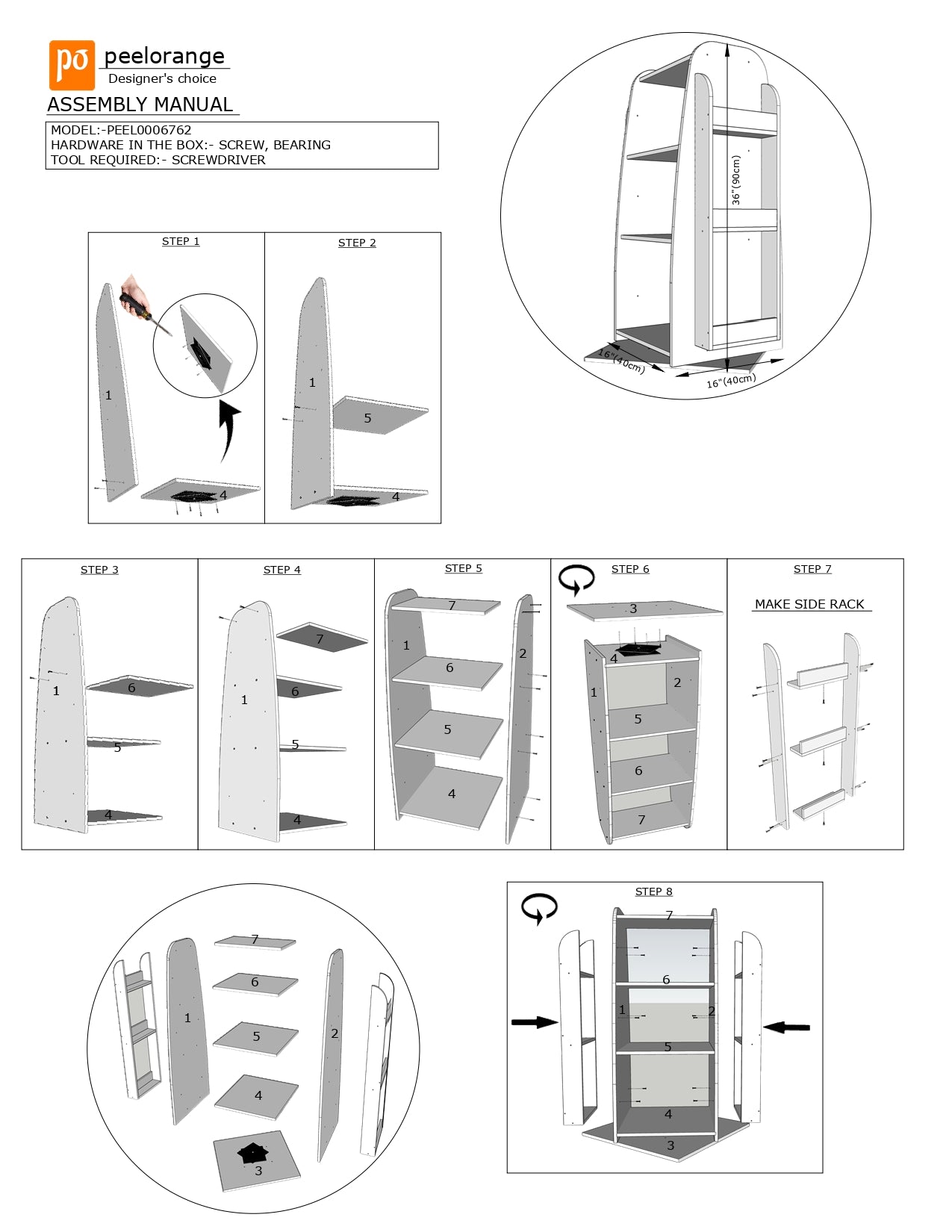Revolving Bookshelf Swivel Wooden Rotating Bookcase By Miza
