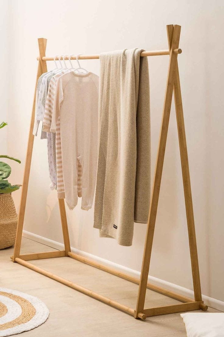Wooden Clothes Rack Bamboo Shelf Rack Buy Bamboo Wooden Clothes
