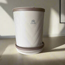Stylish 8L Pedal Waste Bin Quilted Art Leather Design, Soft-Close Lid Random Color By APT