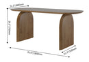 Oval Solid Wood Dining Table With Sturdy Pedestals