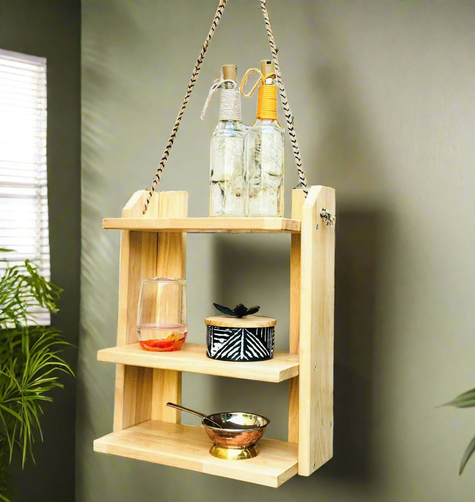 Suspended Shelf With Rope For Home/Office By Miza.