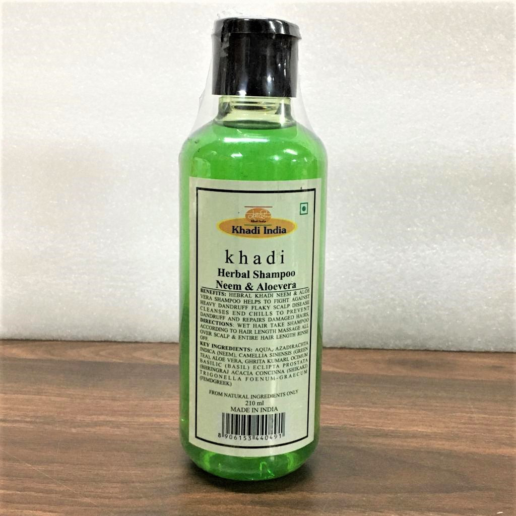Khadi India Pack Of 2 Neem & Aloe Vera Herbal Shampoo (210ml) 1 pc
