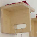 Space-Saving Wooden Wall-Mounted Shelf/Cloth Hook By Miza
