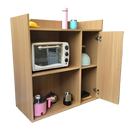Microwave Storage Cabinet With Panel Door In Natural Wood By Miza