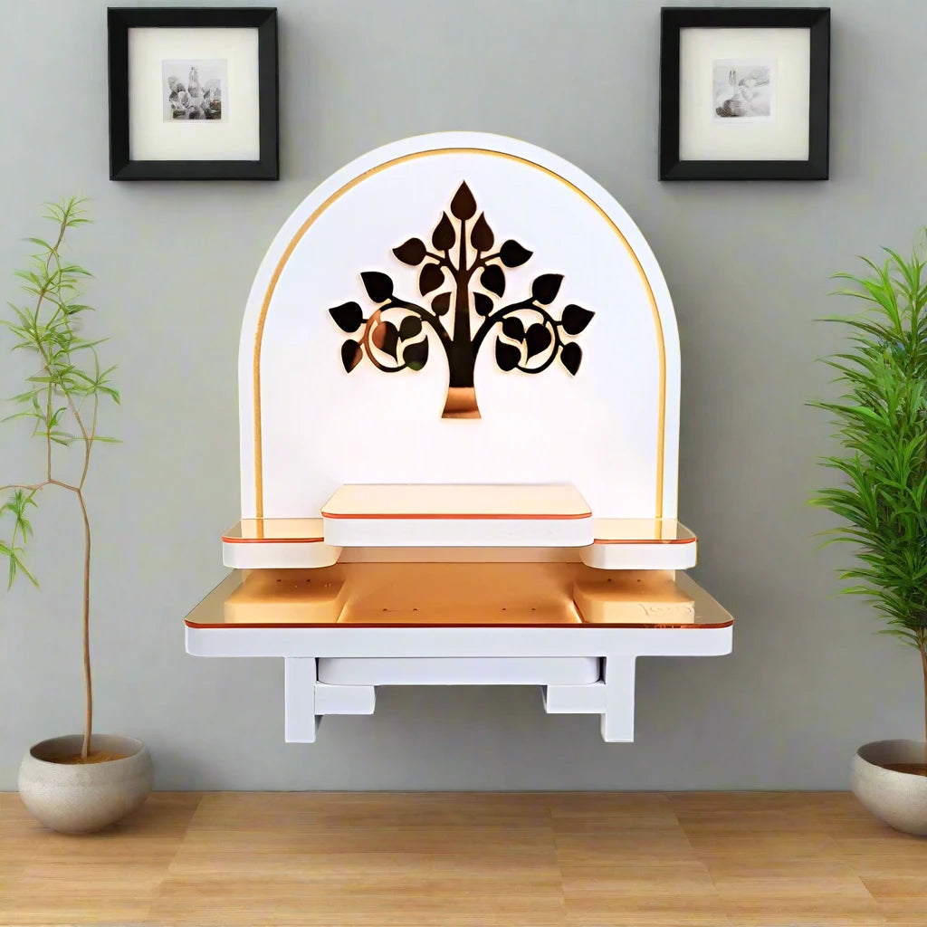 The Buddha Shrine Buddha Tree And Eight-pointed Om.
