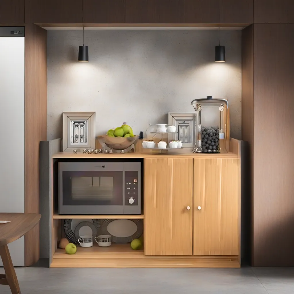 Kitchen Microwave Cabinet With Panel Door Base cabinet 120 X 40 X 80 cm By Miza