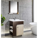 Maple And Dark Brown Bathroom Vanity Unit With Mirror ( Model - 2027 ) By TGK