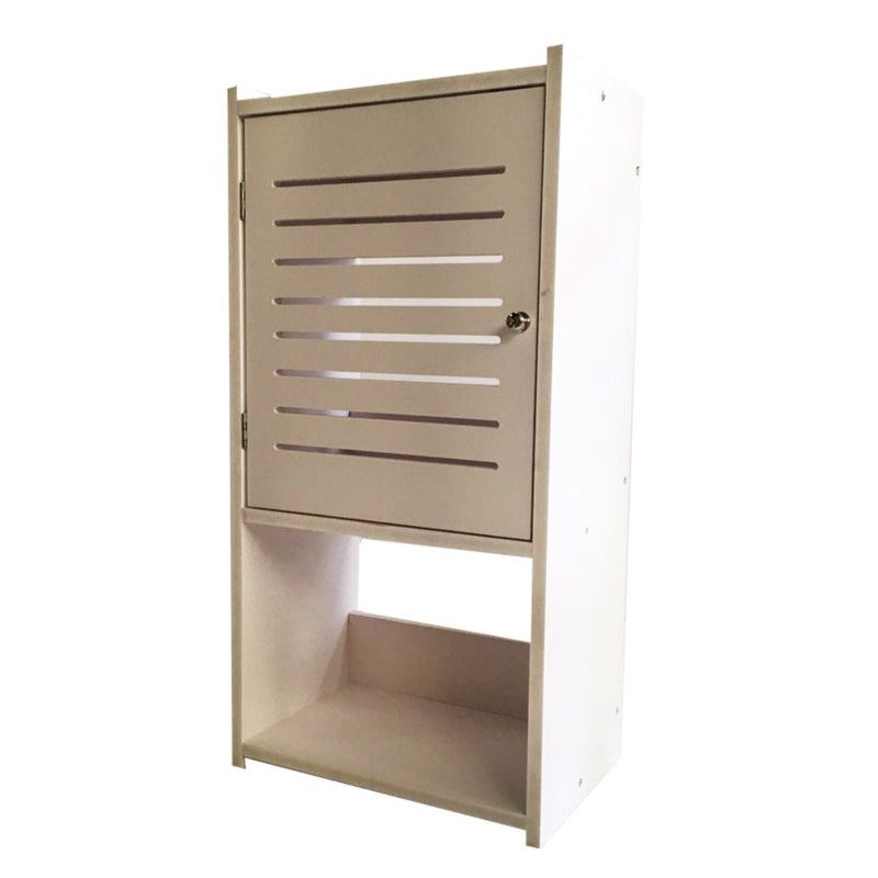 Small & Classy Modern White PVC Wall Mounted Cabinet For Bathroom Essentials By Miza