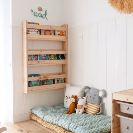 Wall Mounted Shelves Space Saver Montessori Book Display