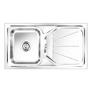 Nirali Elegance unique Stainless Steel Single Bowl Kitchen Sink in 304 Grade + PVC Plumbing Connector - peelOrange.com
