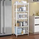 Carbon Steel Kitchen Shelf Floor Standing Multi-Layer Foldable Kitchen Rack Organizer