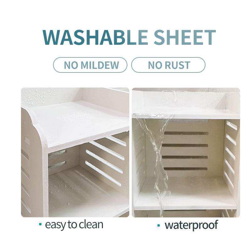 Washing Machine Side Storage Shelf in PVC Waterproof Board By Glitzz - peelOrange.com