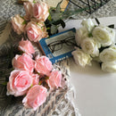 Artificial Flowers of 9 Roses Bunch Natural Home Decoration Flower Stick 1 Bunch