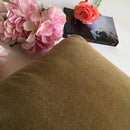Plain Beige Velvet Color Sofa Cushion Cover