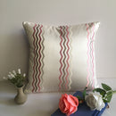 Zig-Zag Design Cotton Cushion Cover