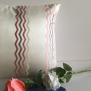 Zig-Zag Design Cotton Cushion Cover