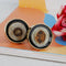 Brass Surround Resin Wooden Knob Inlay for Cabinets & Cupboards Drawer 1PC