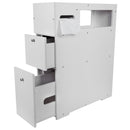 Waterproof PVC Bathroom WC Side Storage Cabinet Racks With Drawer By Miza