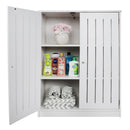 Bathroom PVC Freestanding Storage Cabinet With Handle Doors By Miza