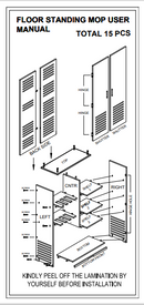 Floor Standing PVC MOP / Janitor Shelf Bathroom Accessories Storage Waterproof Bathroom Cabinet