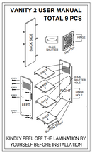 Bathroom side corner floor PVC cabinet