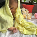 Extremely Soft Muslin Baby Terry Towels Yellow For Baby's By MM - 1 Pc