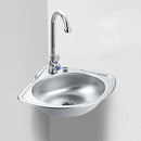 Nirali Small Wonder Wash Basin in Stainless Steel 304 Grade + PVC Plumbing Connector - peelOrange.com