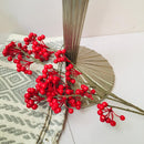 Artificial Fruit Red Berries For Christmas Decoration (83 cm Tall,1 Stick)