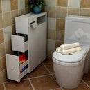 Waterproof PVC Bathroom WC Side Storage Cabinet Racks With Drawer By Miza