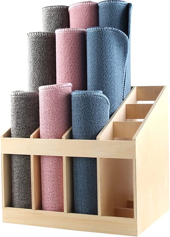 Yoga Mat Wooden Rack Stand Carpet Mat Holder Multi Purpose Storage