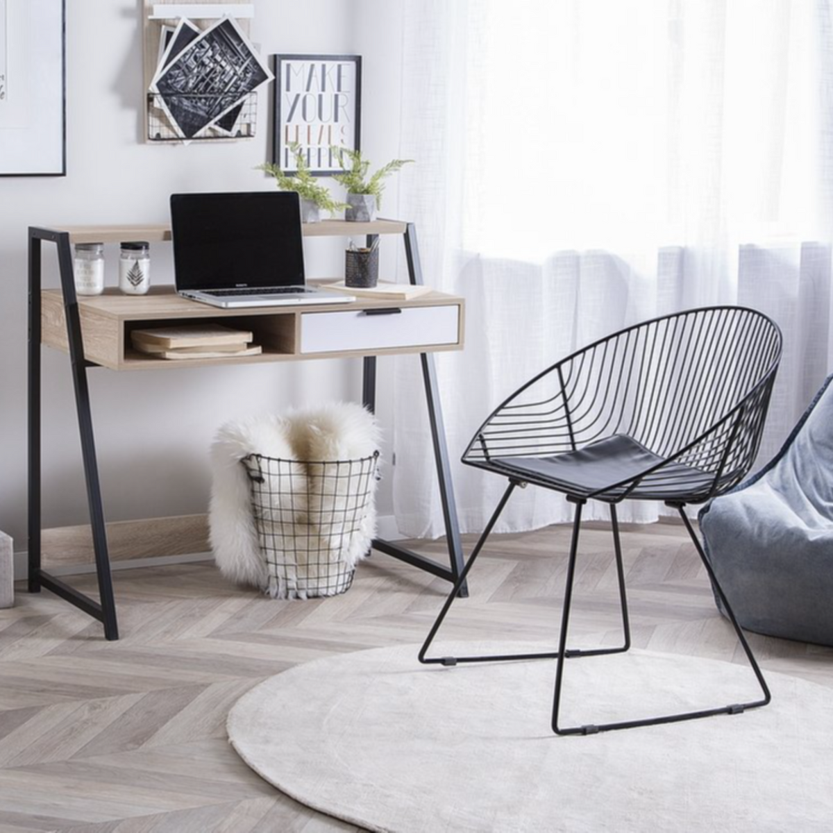 Wooden Ladder Desk Pin Board Table Work Home Table /Study Table By Miz ...