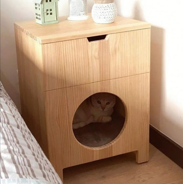 Cat Litter Box Enclosure With Drawer By Miza