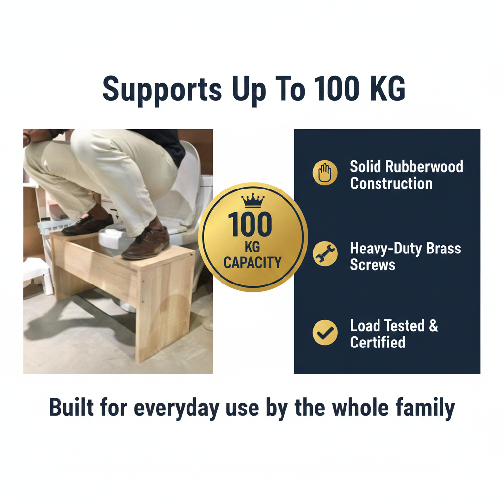 Squatting Wooden Platform/Squat Potty Stool For Toilet By Miza
