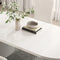 Oval White Dining Table & 6 White PU Leather Dining Chairs