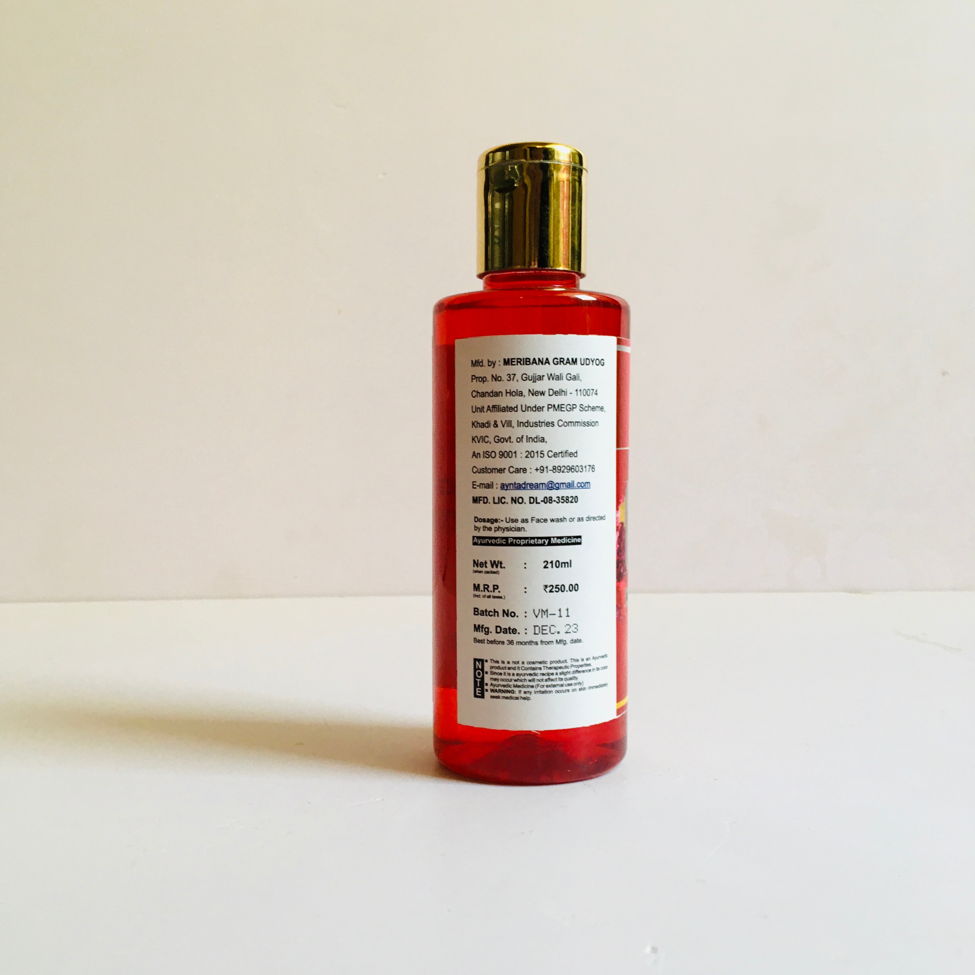 Khadi Meribana Pack of 2 Wine Essence Red Wine Shampoo Luxurious Shine & Anti-Aging 210 ml