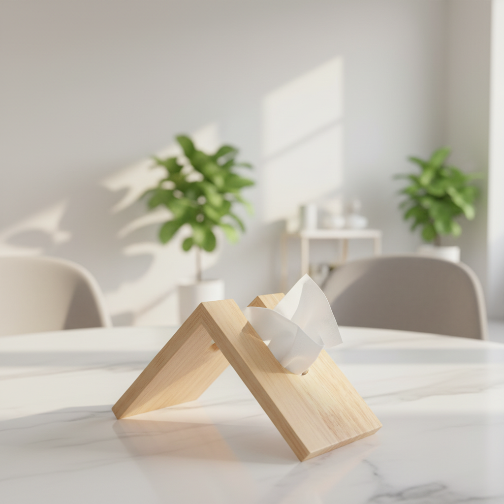 Modern Decorative and Stylish Wooden Tissue Holder Stand for Car, Dining Table, Kitchen, Office & Restaurant By Miza