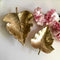 Leaf Shape Tray in Polished Aluminum Set of 2