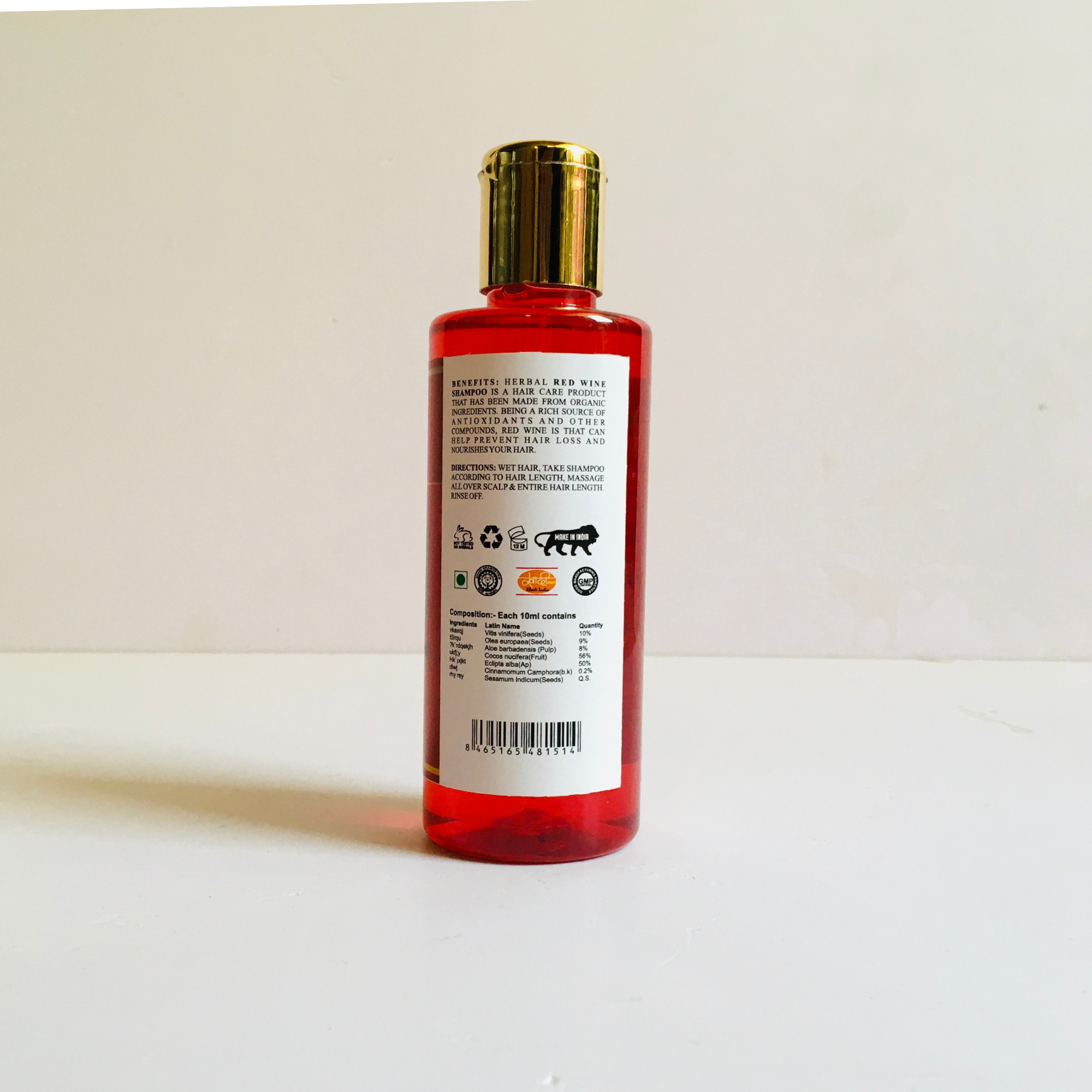 Khadi Meribana Pack of 2 Wine Essence Red Wine Shampoo Luxurious Shine & Anti-Aging 210 ml