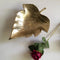 Leaf Shape Tray in Polished Aluminum Set of 2
